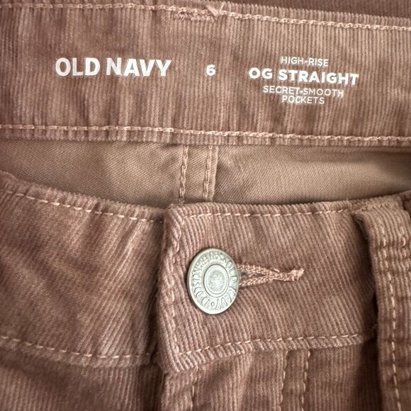 Old Navy  High-Waisted OG Straight Corduroy Ankle Pants Women's Size 6 - Picture 3 of 7